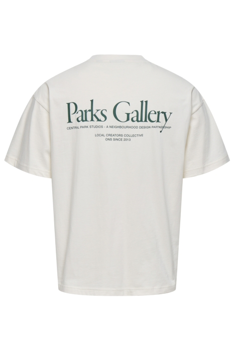 Only & Sons beige heren t-shirt | Achteraanzicht