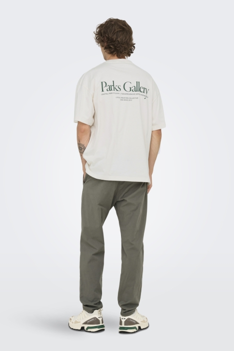 Only & Sons beige heren t-shirt | Model