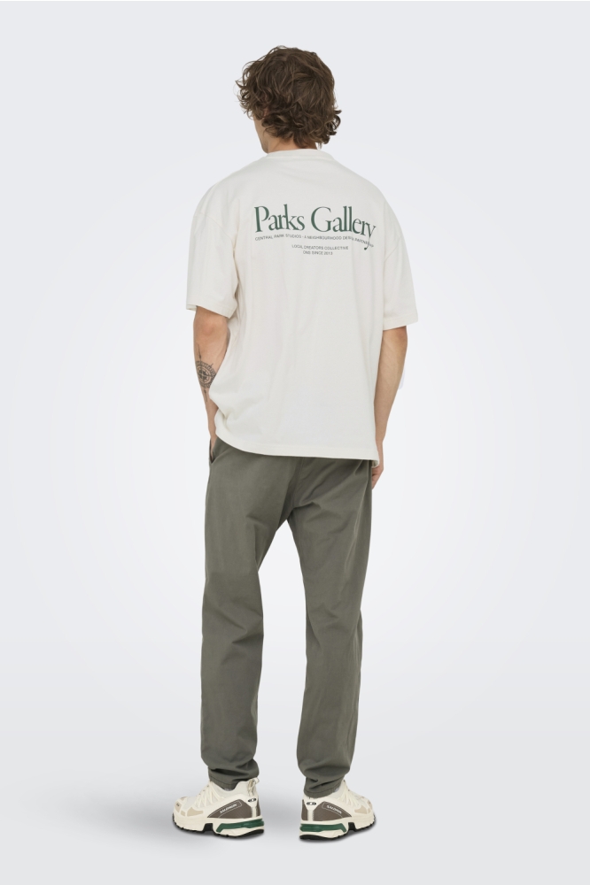 Only & Sons beige heren t-shirt | Model