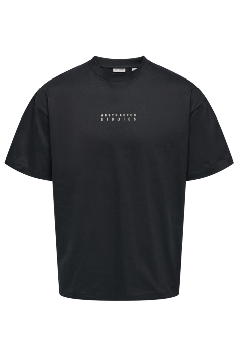Only & Sons zwarte heren t-shirt | Vooraanzicht