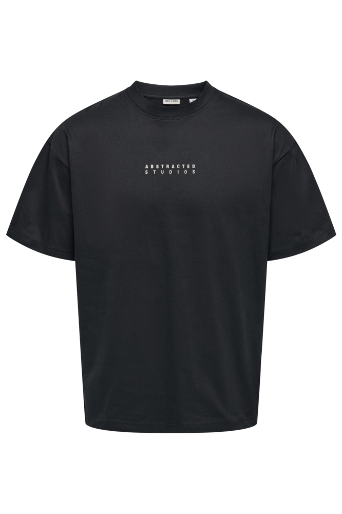 Only & Sons zwarte heren t-shirt | Vooraanzicht