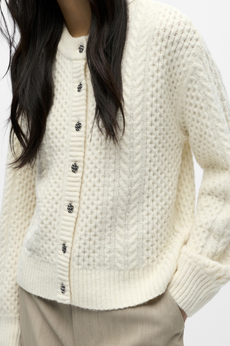 Object beige dames vest | Close up