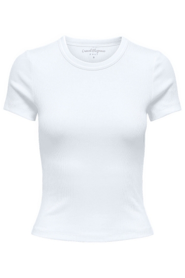 Only T-shirt ONLVAL LIFE S/S O-NECK TOP JRS 15369240 BRIGHT WHITE