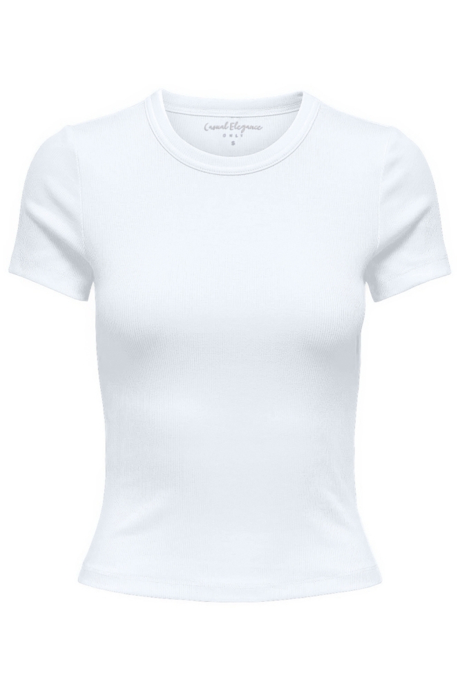 Only witte dames t-shirt | Vooraanzicht