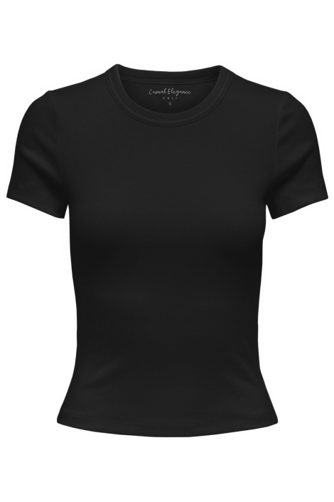 Only zwarte dames t-shirt | Vooraanzicht