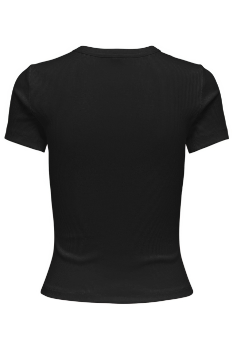 Only zwarte dames t-shirt | Achteraanzicht