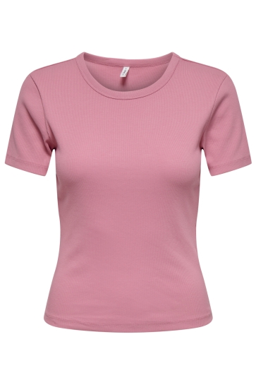 Only T-shirt ONLVAL LIFE S/S O-NECK TOP JRS 15369240 WILD ROSE