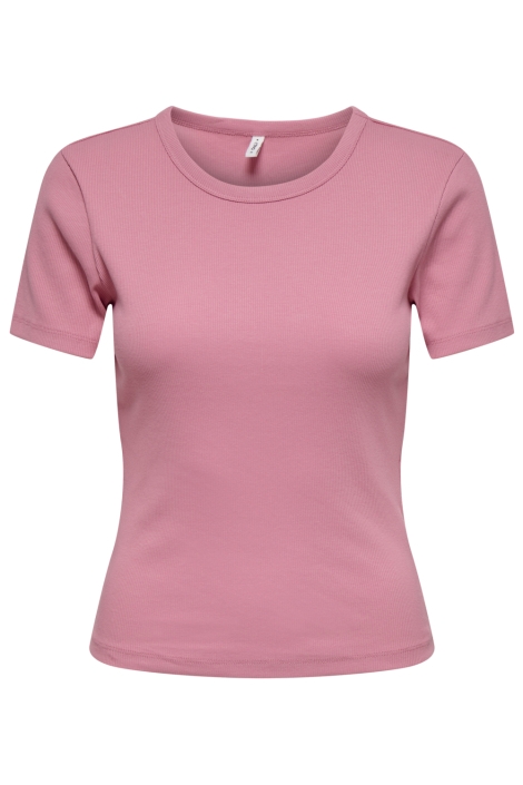 Only roze dames t-shirt | Vooraanzicht