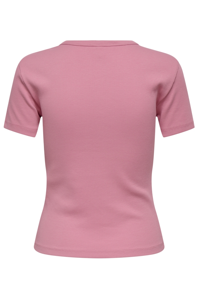 Only roze dames t-shirt | Achteraanzicht