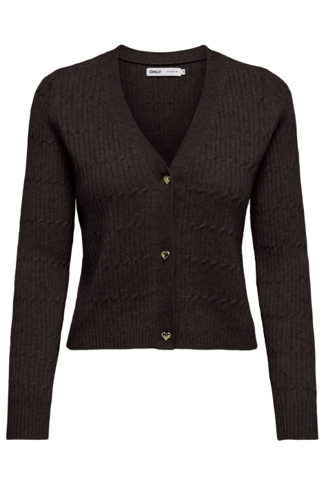 Only bruine dames vest | Vooraanzicht