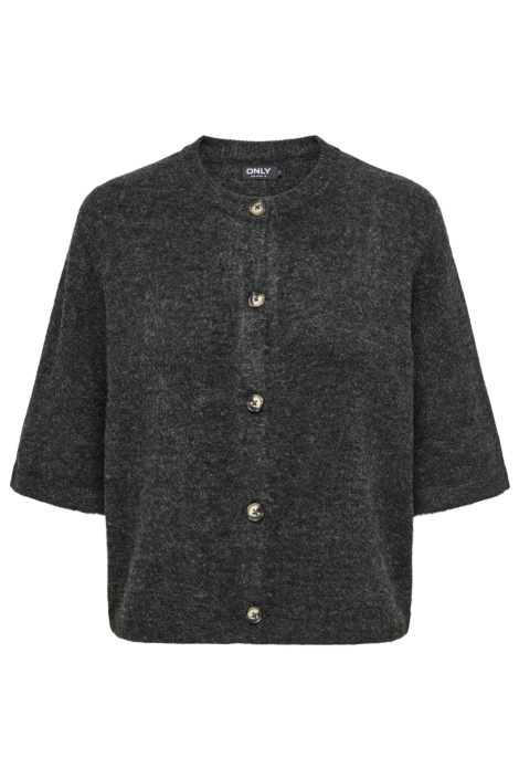 Only grijze dames vest | Vooraanzicht