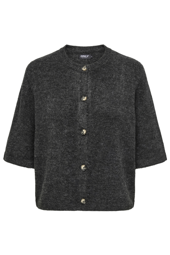 Only grijze dames vest | Vooraanzicht