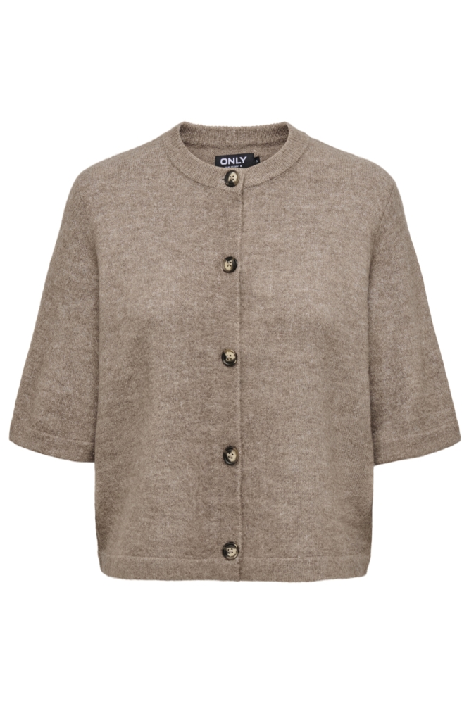 Only bruine dames vest | Vooraanzicht