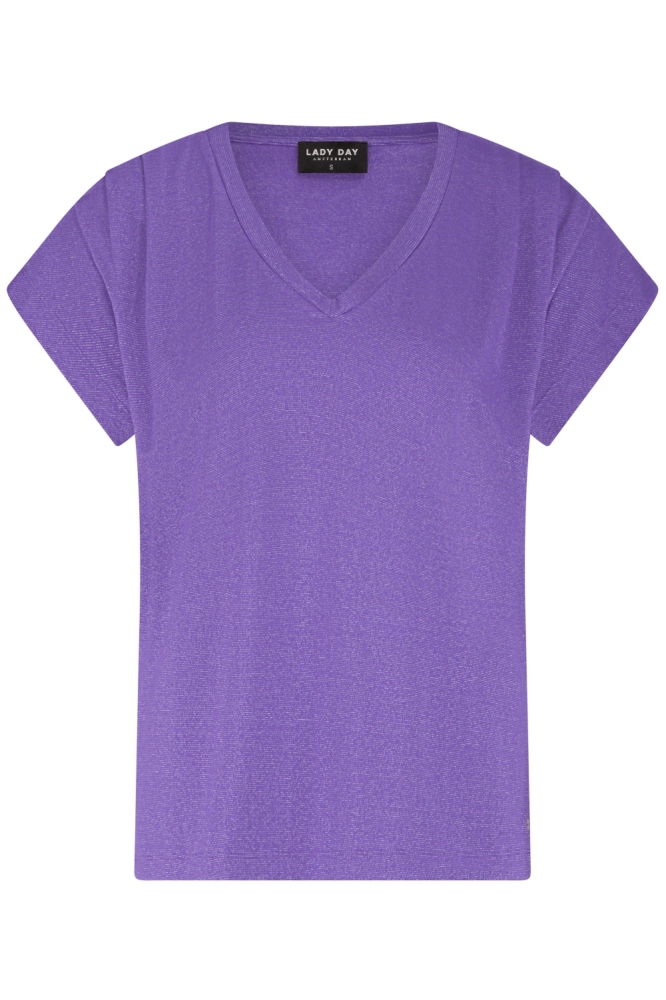 Lady Day paarse dames t-shirt | Vooraanzicht
