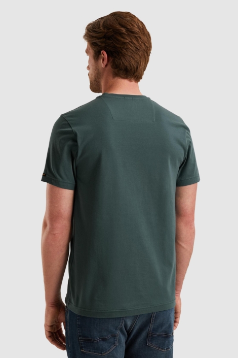 PME legend blauwe heren t-shirt | Model achteraanzicht