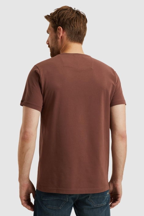 PME legend bruine heren t-shirt | Model achteraanzicht