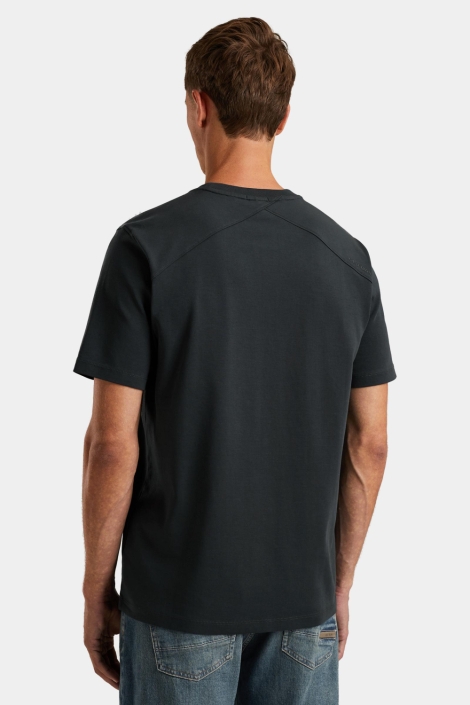 Cast Iron blauwe heren t-shirt | Achteraanzicht