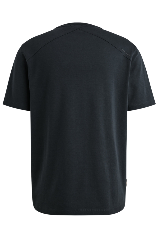 Cast Iron blauwe heren t-shirt | Achteraanzicht