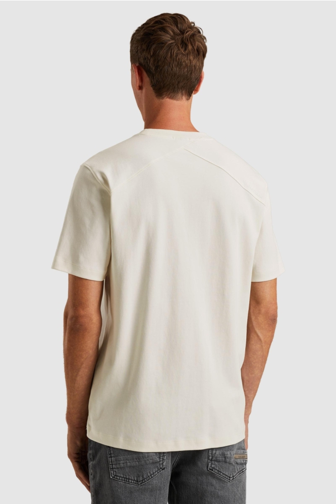 Cast Iron witte heren t-shirt | Model achteraanzicht