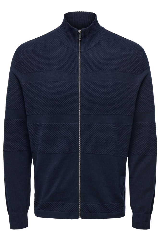 Only & Sons blauwe heren vest | Vooraanzicht
