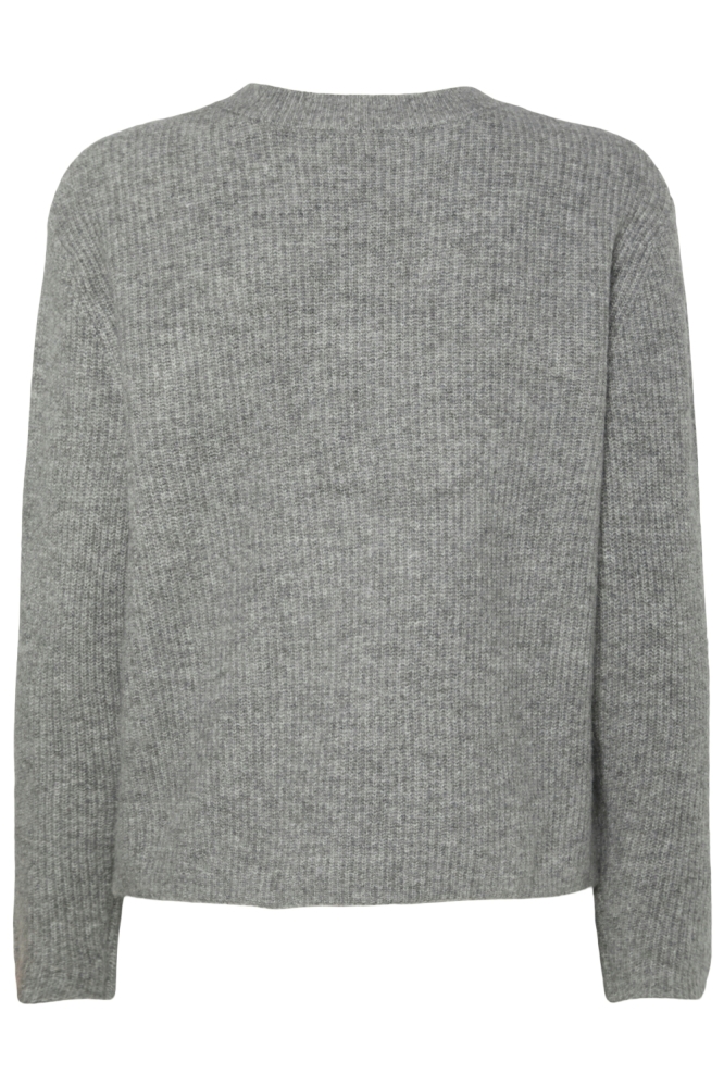 Pieces grijze dames vest | Achteraanzicht