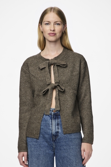 Pieces Vest PCSILLY LS REV TIE KNIT NOOS BC 17150235 Morel