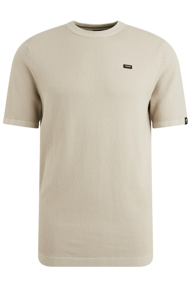 Vanguard beige heren t-shirt | Vooraanzicht