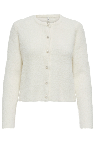 Only Vest ONLPETRA LS PEARL O-NECK CARDI CC K 15350655 Cloud Dancer