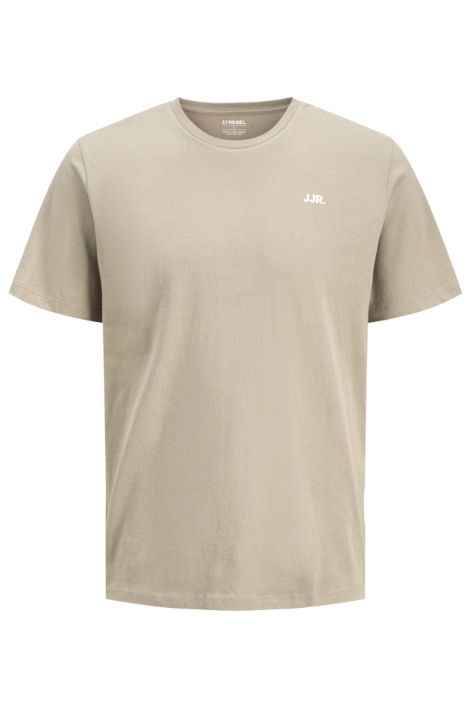 JJ Rebel beige heren t-shirt | Vooraanzicht