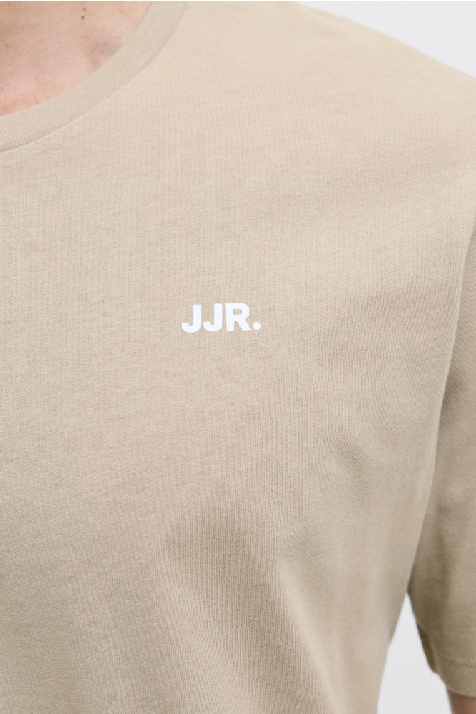JJ Rebel beige heren t-shirt | Close up