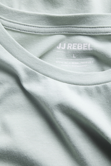 JJ Rebel groene heren t-shirt | Close up