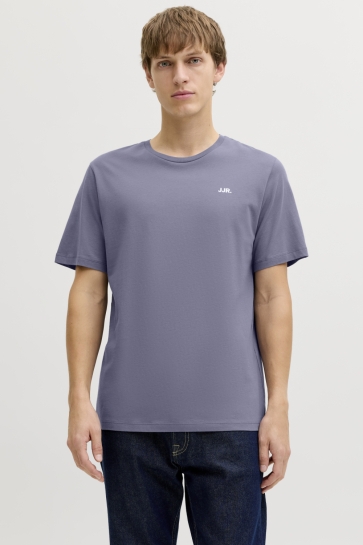JJ Rebel T-shirt JREBREBEL LOGO TEE SS CREW NECK NOO 12263850 FOLKSTONE GRAY