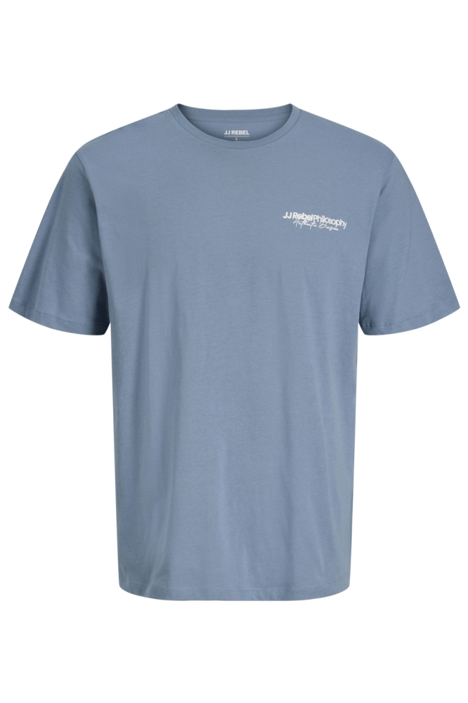 JJ Rebel blauwe heren t-shirt | Vooraanzicht