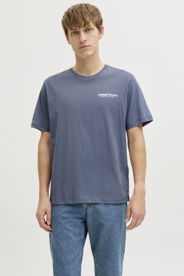 JJ Rebel T-shirt JREBZACK TEE SS CREW NECK NOOS 12279441 FOLKSTONE GRAY