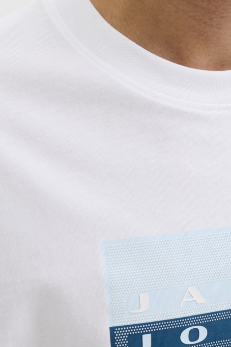 Jack & Jones witte heren t-shirt | Close up