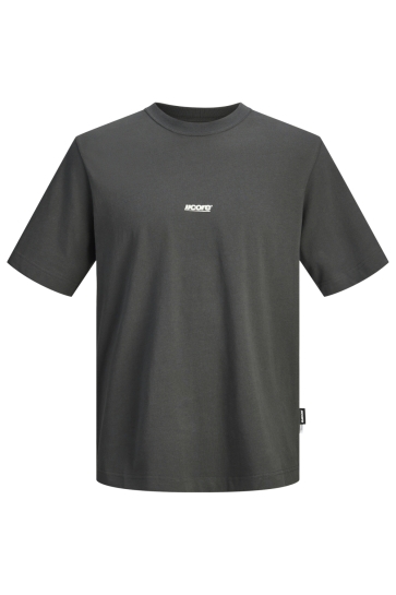 Jack & Jones JCOCLUB BACK TEXT PRNT TEE SS CREW 12289842 ASPHALT