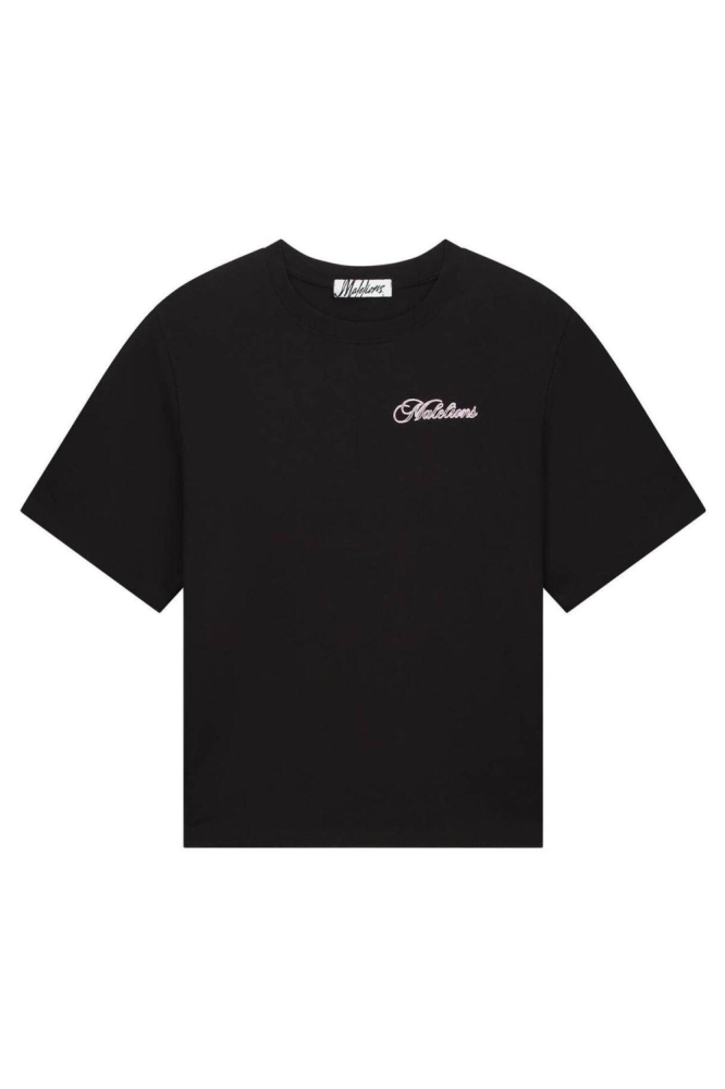 Malelions zwarte dames t-shirt | Vooraanzicht