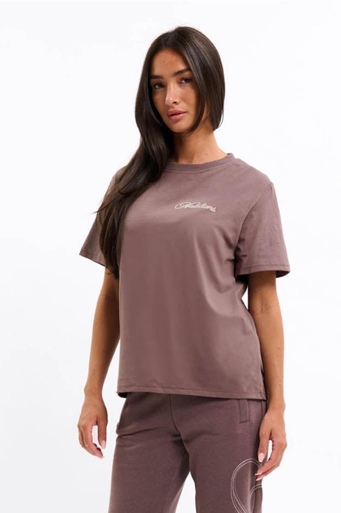 Malelions paarse dames t-shirt | Model vooraanzicht