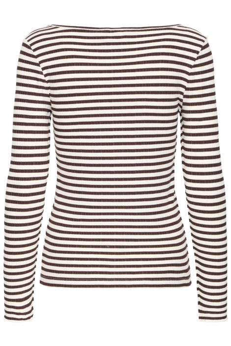 Ichi beige dames t-shirt | Achteraanzicht