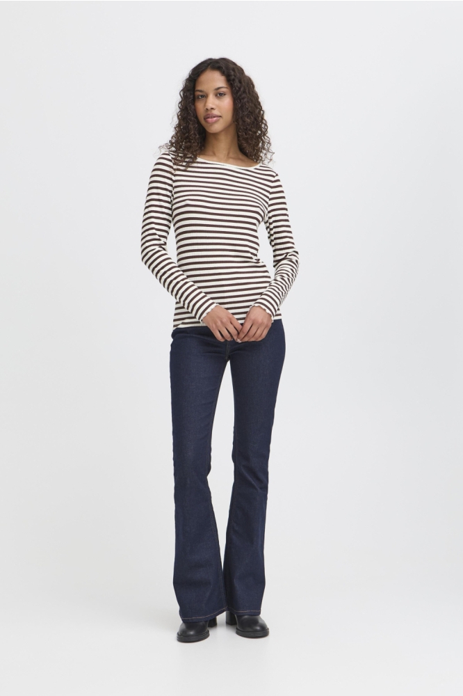 Ichi beige dames t-shirt | Model
