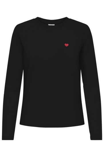 Jacqueline de Yong T-shirt JDYPISA L/S PRINT TOP JRS DIA 15359938 BLACK/BITTERSWEET
