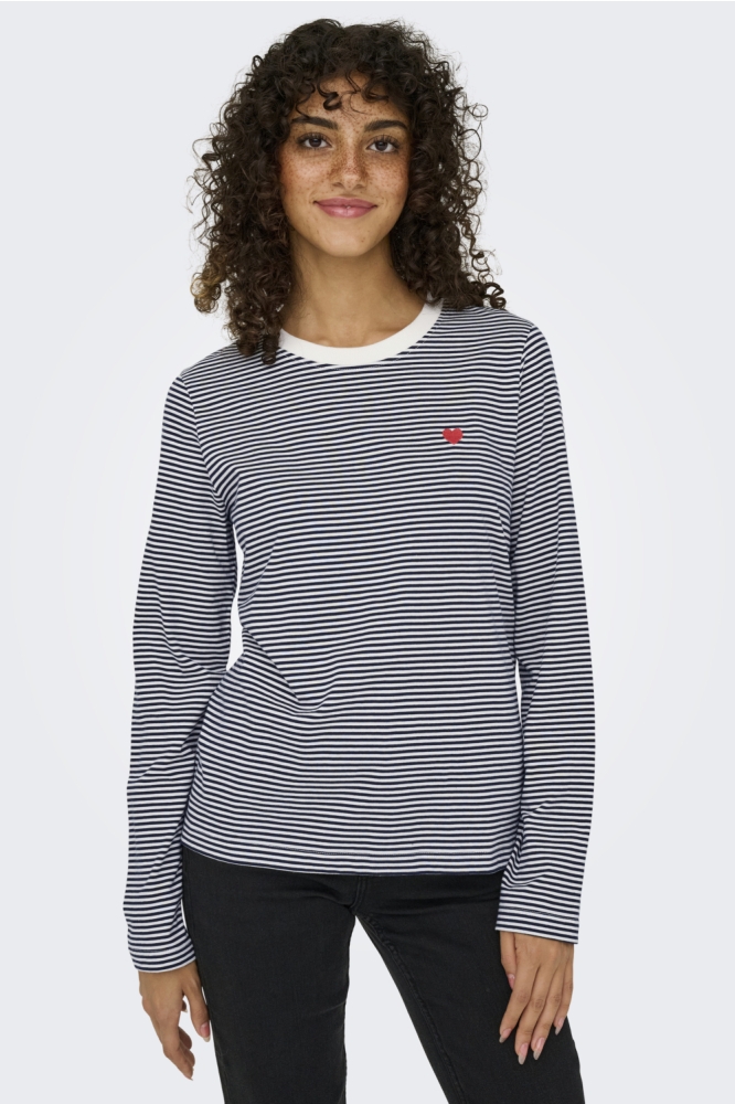Jacqueline de Yong witte dames t-shirt | Model vooraanzicht