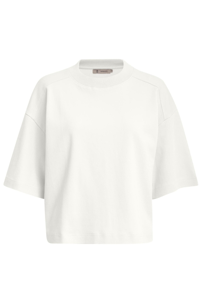 Peppercorn ecru dames t-shirt | Vooraanzicht