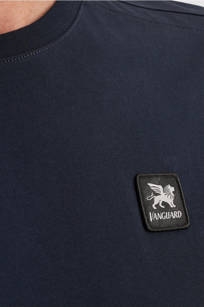 Vanguard blauwe heren t-shirt | Close up