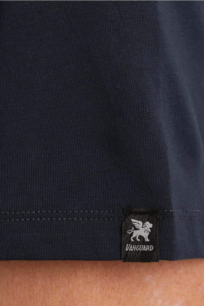 Vanguard blauwe heren t-shirt | Close up