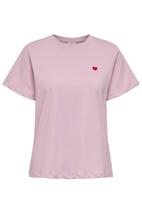 Jacqueline de Yong roze dames t-shirt | Vooraanzicht
