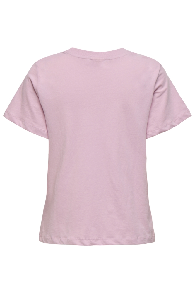 Jacqueline de Yong roze dames t-shirt | Achteraanzicht