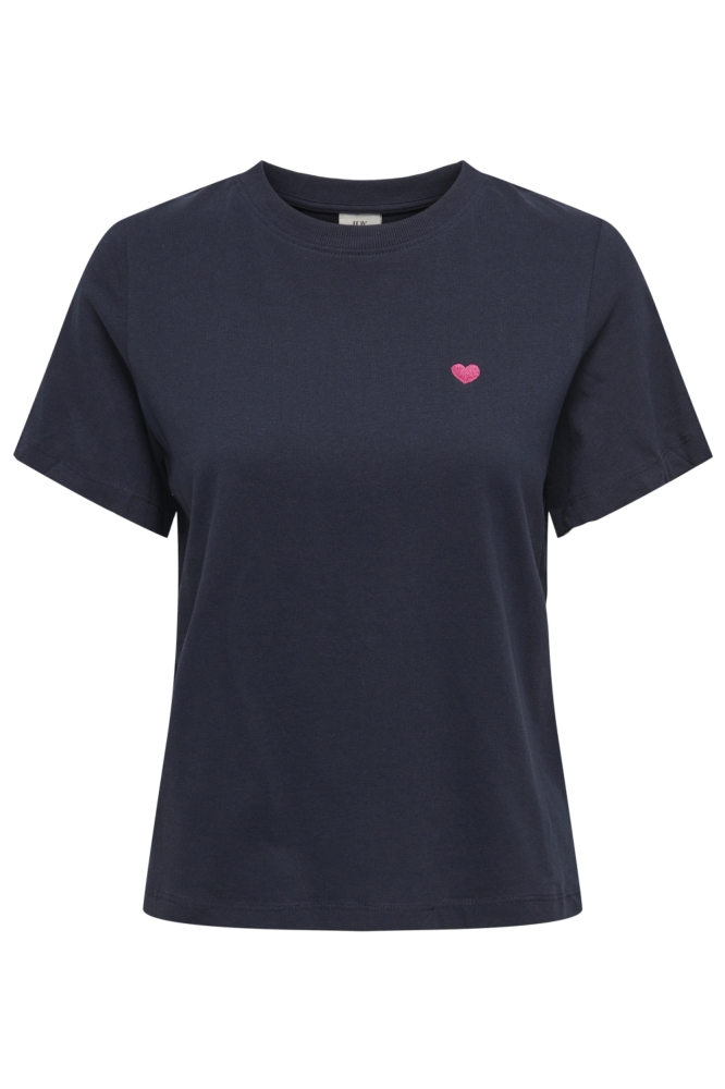 Jacqueline de Yong blauwe dames t-shirt | Vooraanzicht