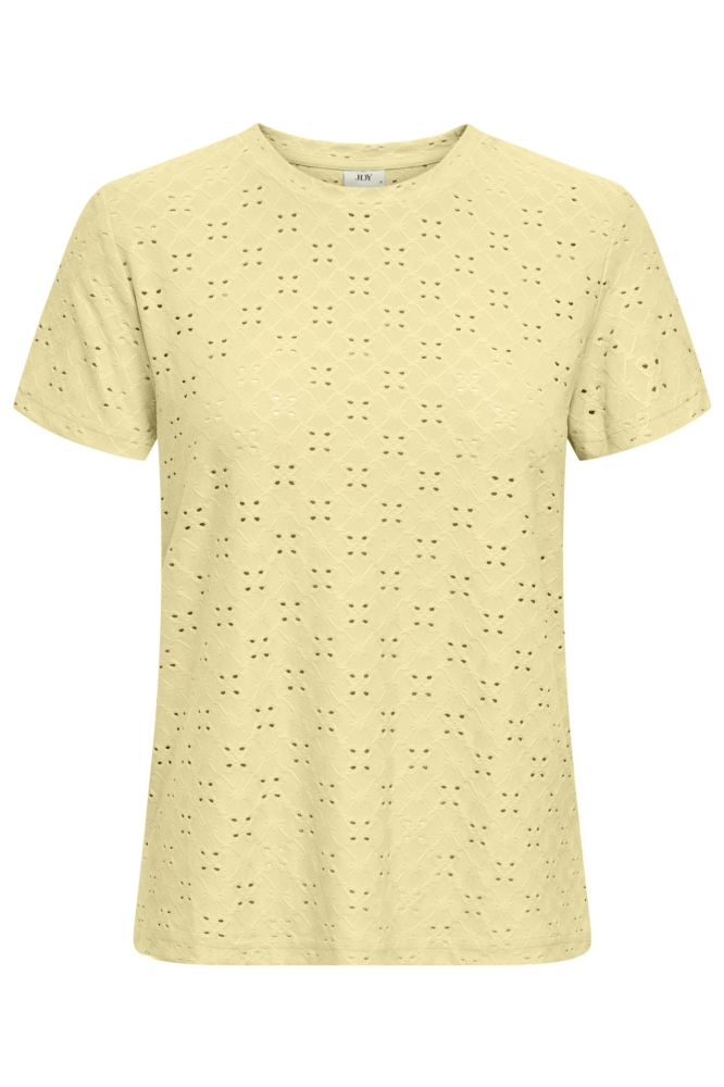 Jacqueline de Yong gele dames t-shirt | Vooraanzicht