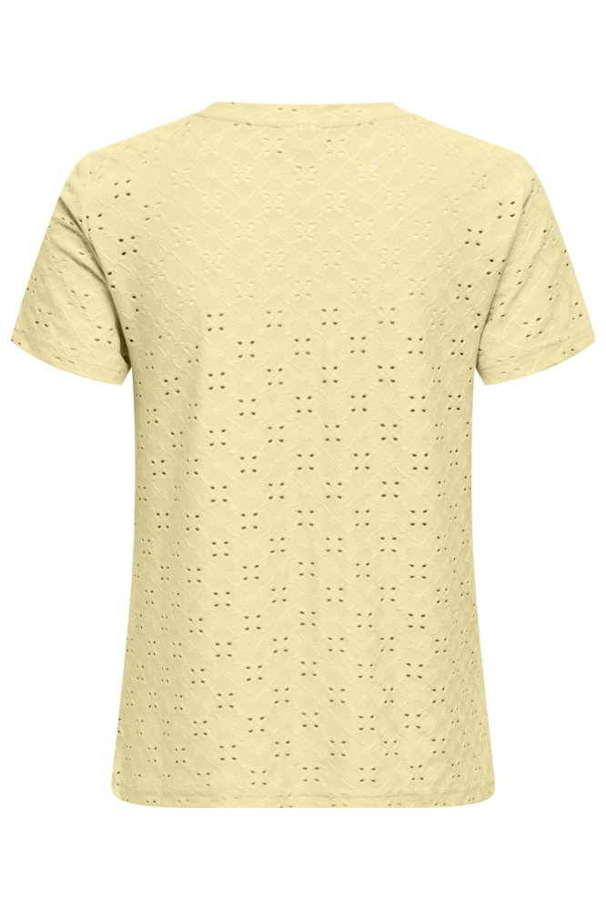 Jacqueline de Yong gele dames t-shirt | Achteraanzicht